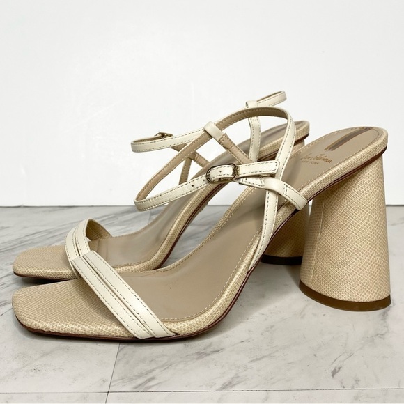 Sam Edelman Kit Natural Leather Heeled Sandal 8 1/2M - Picture 1 of 14